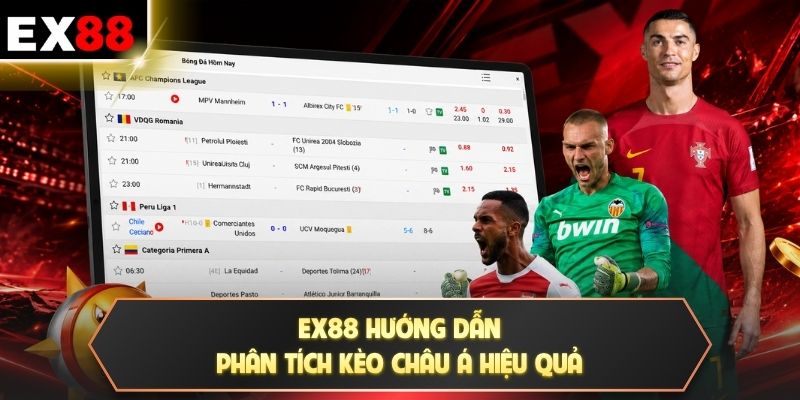 Kèo Châu Á (Asian Handicap) - 4 Mốc Cược Phổ Biến Tại EX88 4 EX88 hướng dẫn phân tích kèo Châu Á hiệu quả